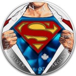 Canada SUPERMAN SHIELD Canadian Maple Leaf $5 Silver Coin 2016 High relief of S-logo 1 oz